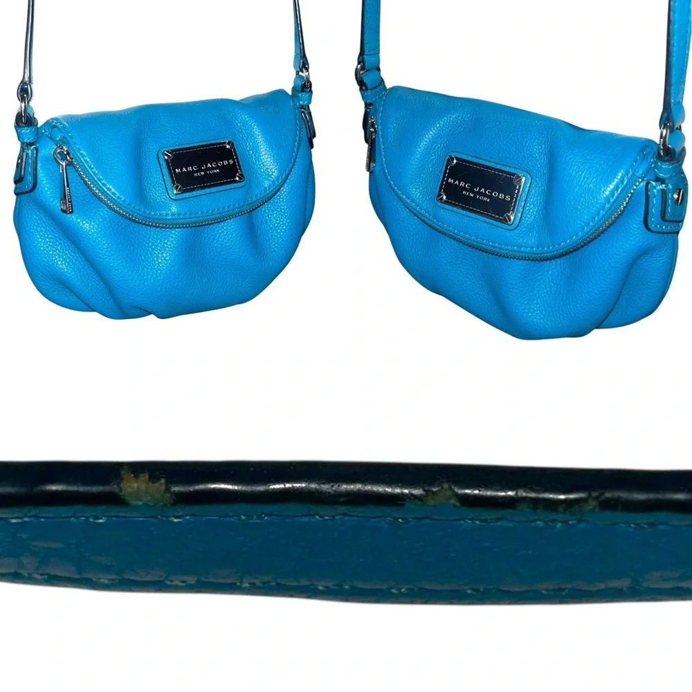 Marc Jacobs Natasha Hobo Vibrant Blue Crossbody Bag - Picture 10 of 11